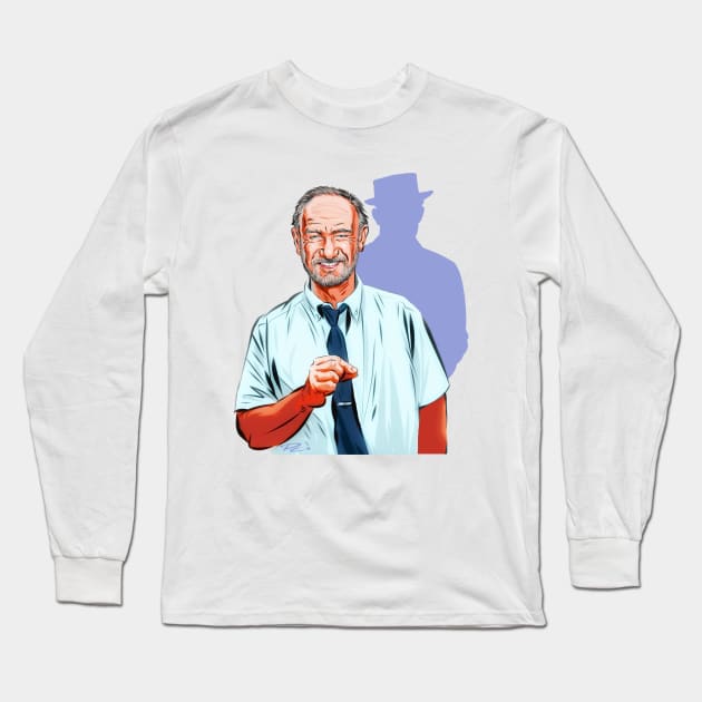 Gene Hackman - An illustration by Paul Cemmick Long Sleeve T-Shirt by PLAYDIGITAL2020